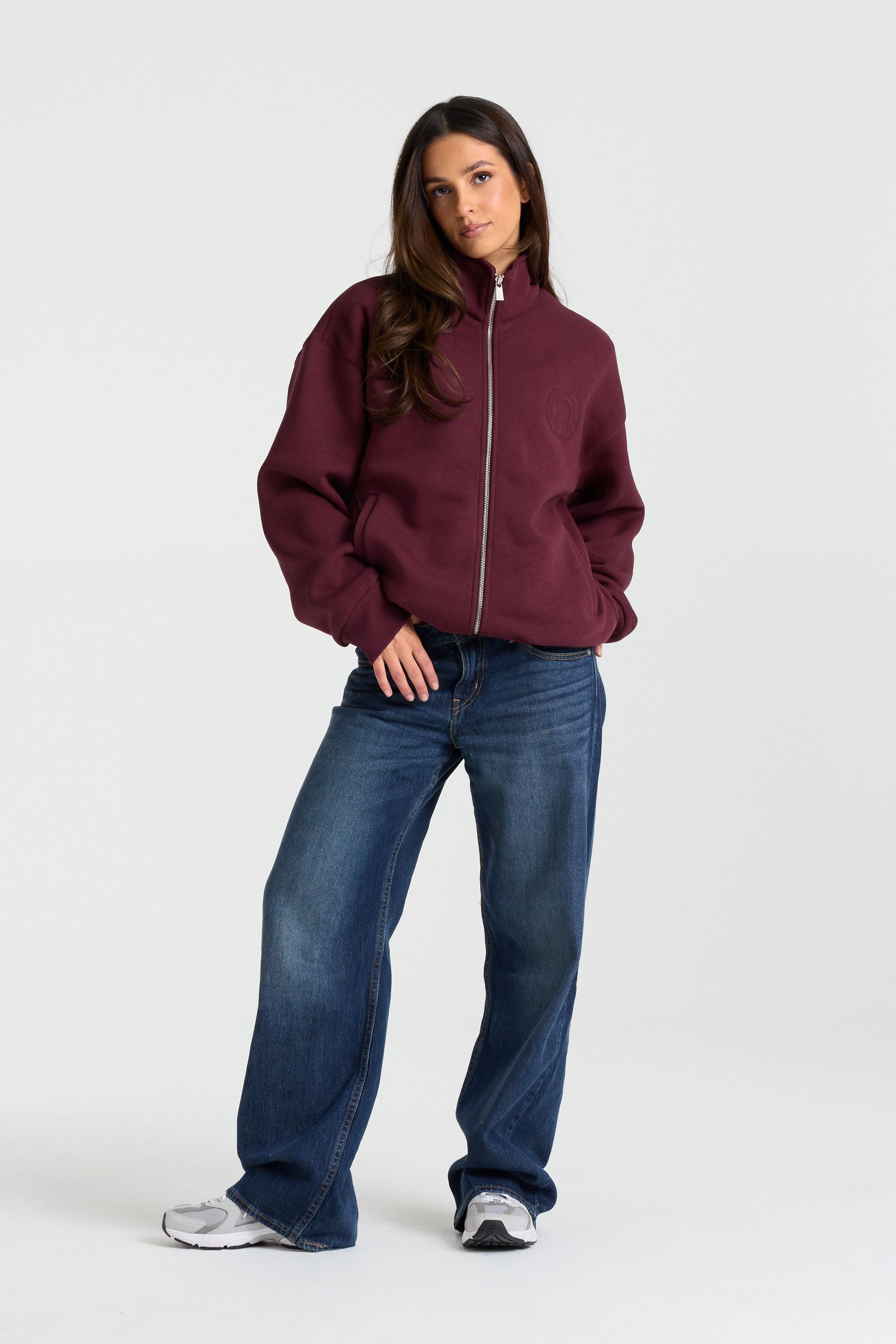 W. Funnel Zip Jacket - Midnight Cherry